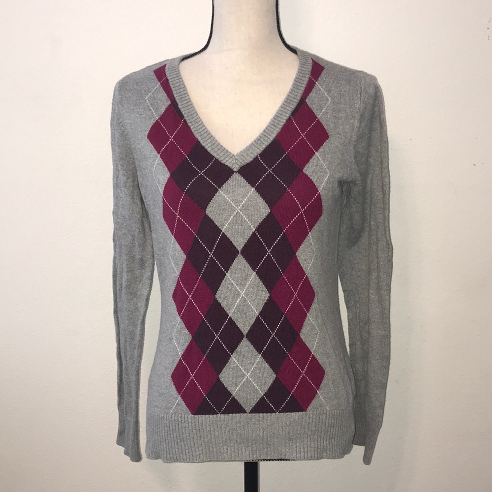 Merona grey plaid sweater